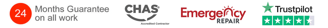 24 Months Guarantee on all work. Accreditations: Checkatrade, and CHAS.